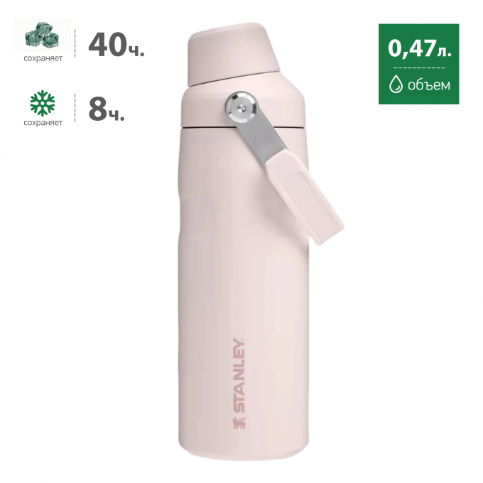 Термобутылка STANLEY GO ICEFLOW™ 0,47L () розовая 10-12579-026